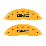 MGP 2 Caliper Covers Engraved Front GMC Yellow Finish Black Characters 2004 GMC Canyon - 34213FGMCYL