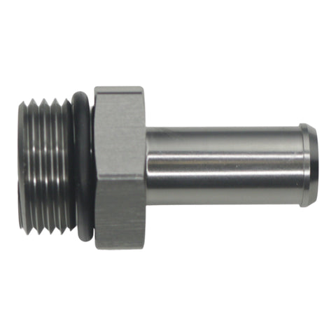 DeatschWerks 10AN ORB Male to 1/2in Male Barb Fitting - Anodized DW Titanium - 6-02-0515