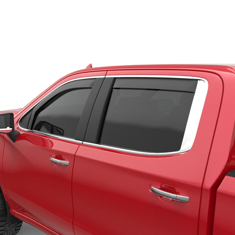 EGR 2019 Chevy 1500 Crew Cab In-Channel Window Visors - Matte - 571695