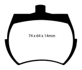 EBC 84-92 Austin Mini 1.0L Yellowstuff Front Brake Pads - DP4127R