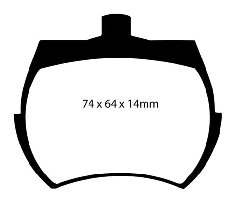EBC 84-92 Austin Mini 1.0L Yellowstuff Front Brake Pads - DP4127R
