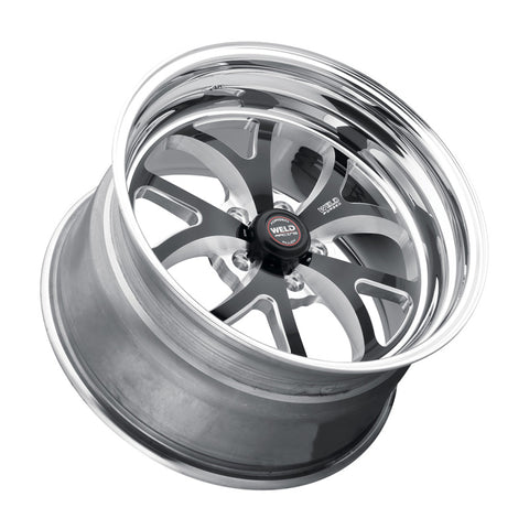 Weld S76 15x15.33 / 5x4.75 BP / 6.5in. BS Black Wheel (Medium Pad) - Non-Beadlock - 76MB-515B65A