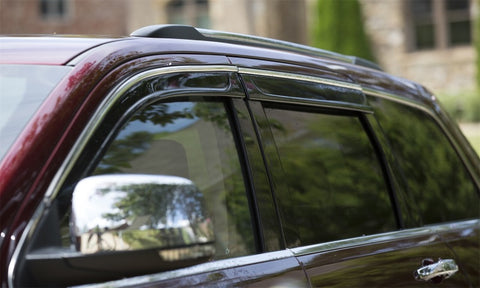 AVS 21-22 Jeep Grand Cherokee Ventvisor Low Profile Deflectors 4pc - Smoke w/Chrome Trim - 794029