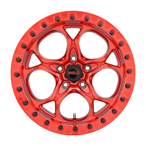 Weld Off-Road W906 17X9 Ledge Beadlock 5X127 ET-12 BS4.50 Candy Red / Red Ring 71.5 - W90679075450
