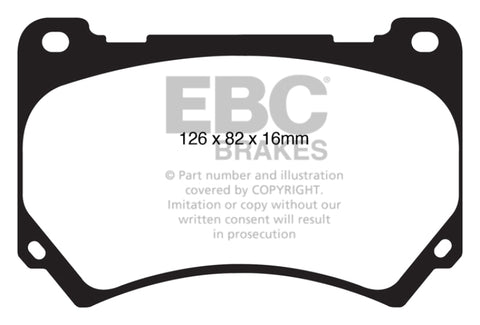 EBC 11+ Hyundai Equus 4.6 Ultimax2 Front Brake Pads - UD1396