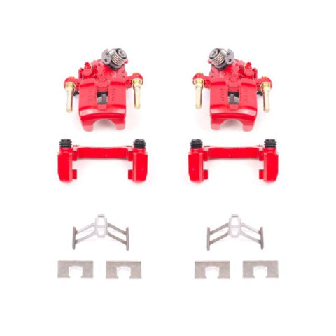 Power Stop 92-01 Honda Prelude Rear Red Calipers w/Brackets - Pair - S1612