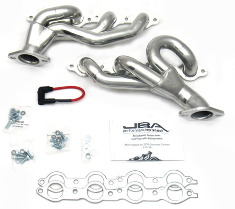 JBA 10-15 Camaro 6.2L LS 1-3/4in Primary Silver Ctd Cat4Ward Header - 1812SJS