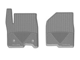WeatherTech 2019+ Chevrolet Silverado 1500 Crew Cab Front Rubber Mats - Grey - W489GR