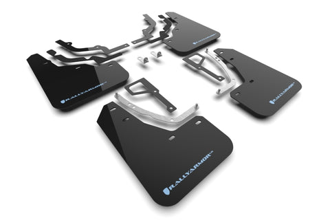 Rally Armor 2025 Hyundai Ioniq 5 N Black Mud Flap w/Light Blue Logo - MF117-UR-BLK-PBL