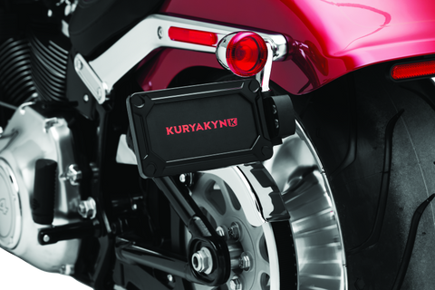 Kuryakyn Nova Side Mount License Plate Frame Gloss Black - 3142