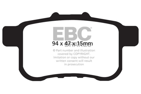 EBC 09-14 Acura TSX 2.4 Redstuff Rear Brake Pads - DP31987C