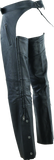 River Road Longhaul Leather Chaps Black - Large - 094440