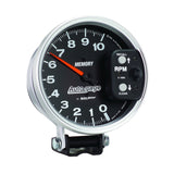 Autometer 5 inch 10,000 RPM w/ Peak Memory Pedestal Tachometer Auto Gage - Black - 233902