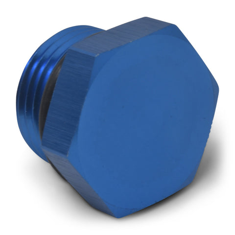 Russell Performance -8 AN Straight Thread Plug (Blue) - 660280
