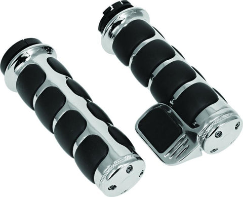 Kuryakyn ISO Grip With Throttle Boss Dual Cable Chrome - 6342