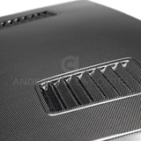 Anderson Composites 2018 Ford Mustang Super Snake Double Sided Carbon Fiber Hood - AC-HD18FDMU-SN-DS