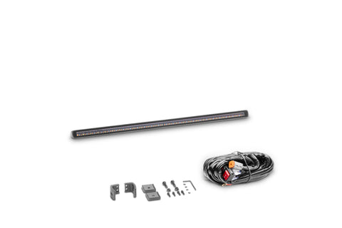 Go Rhino Xplor Flash Series Sgl Multi Function LED Light Bar (Track Mount) 20in. - Blk - 750002014CBS