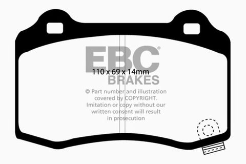 EBC 2018+ Dodge Durango 6.4L SRT Extra Duty Rear Brake Pads - ED91788