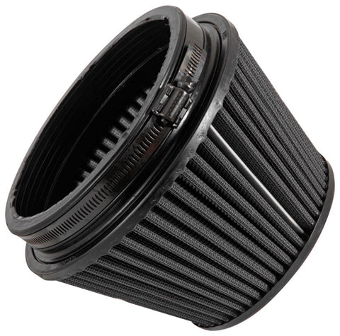 K&N Universal Rubber Filter Round Tapered 6in Flange ID x 7.5in Base OD x 5.25in Top OD x 6.75in H - RU-3106HBK