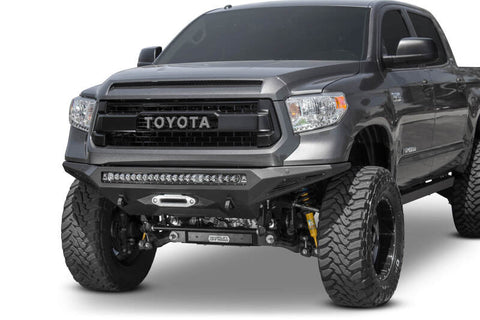 Addictive Desert Designs 2014+ Toyota Tundra Stealth Fighter Front Bumper w/Winch Mount & Sensors - F741422860103
