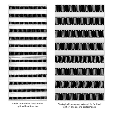 Mishimoto Universal Carbon Fiber Intercooler - Matte Tanks - 600mm Silver Core - S-Flow - P V-Band - MMINT-UCF-M6S-S-P