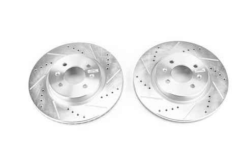 Power Stop 2018 Hyundai Accent Front Evolution Drilled & Slotted Rotors - Pair - JBR1562XPR