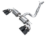 AWE Tuning MK8 Volkswagen Golf R 3in Touring Edition Quad Exhaust - Diamond Black Tips - 3015-43658