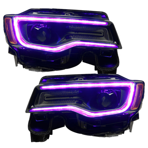 Oracle 1421 Jeep Grand Cherokee Dynamic Headlight DRL Upgrade Kit ColorSHIFT Dynamic - 1284-332