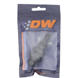 DeatschWerks 8AN Male Flare to Straight 3/8in Single Hose Barb - Anodized Matte Black - 6-02-0740-B