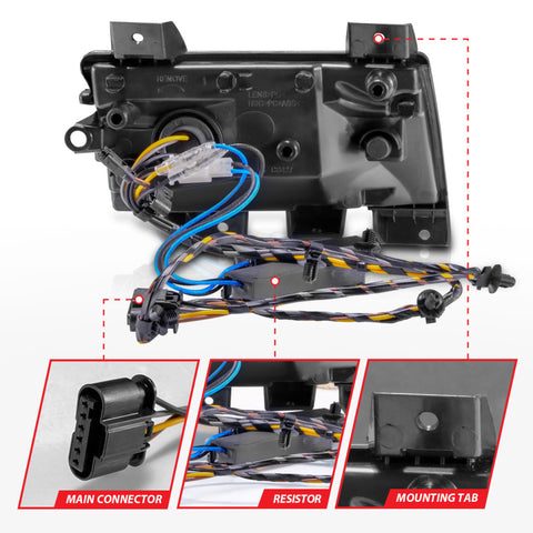 ANZO 2018-2021 Jeep Wrangler LED Side Markers Chrome Housing Clear Lens w/ Sequential Signal - 511086