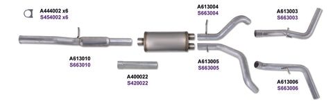 Diamond Eye KIT 3in CB DUAL GAS AL CHEVY/GM 4.3L 5.3L 1500 - K3126A