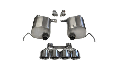 Corsa 2014-2019 Corvette C7 Coupe 6.2L V8 AT/MT 2.75in Valve-Back Dual Rear Exit Polished Xtreme Exh - 14762