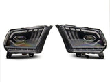 Raxiom 10-12 Ford Mustang w/ Factory Halogen LED Projector Headlights- Blk Housing (Clear Lens) - 422461