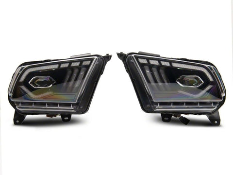 Raxiom 10-12 Ford Mustang w/ Factory Halogen LED Projector Headlights- Blk Housing (Clear Lens) - 422461