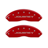MGP 4 Caliper Covers Engraved Front & Rear With out stripes/Journey Red finish silver ch - 12200SJN1RD