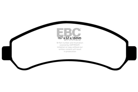 EBC 98-05 Chevrolet Blazer 4.3 2WD Yellowstuff Front Brake Pads - DP41256R