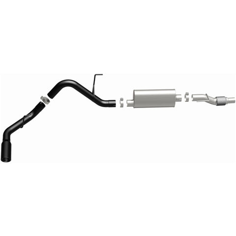 MagnaFlow SYS Cat-Back 11-14 Ford F-150 3.5L V6 EcoBoost 3in Black Single Side Exit Rear 3 Tip - 15364