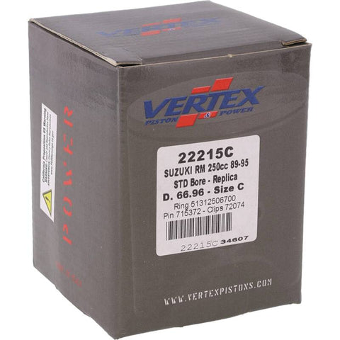 Vertex Piston 89-95 Suzuki RM 250 250cc Cast Replica Piston Kit - 22215C