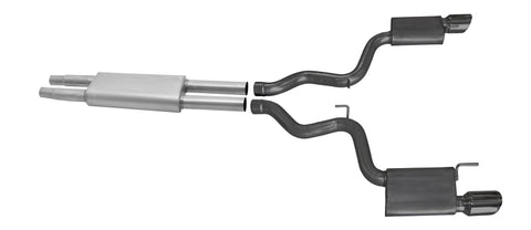 Gibson 15-17 Ford Mustang V6 3.7L 3in Cat-Back Dual Exhaust - Black Elite (Ceramic) - 619015-B