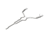 MagnaFlow Cat-Back 15-16 Ford Mustang 2.3L L4 Competition SS 3in Dual Split Rear 4.5in Black Tips - 19256