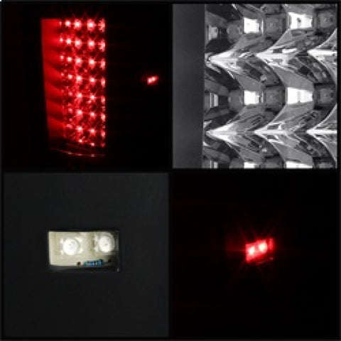 xTune Chevy Silverado 07-13 LED Tail Lights Black ALT-JH-CS07-LED-BK - 5073716