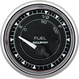AutoMeter Chrono 2-1/16in 73E-10F Ohm Electric Fuel Level Gauge - Chrome - 9715