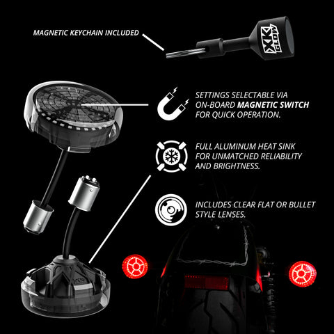 XK Glow Pro Series MotoTurnz - 1156 Flat Style Rear - XK-MTP56-FR