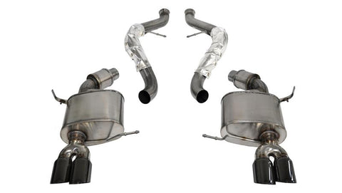 Corsa 2008-2012 BMW M3 E90 Black Sport Cat-Back Exhaust - 14569BLK