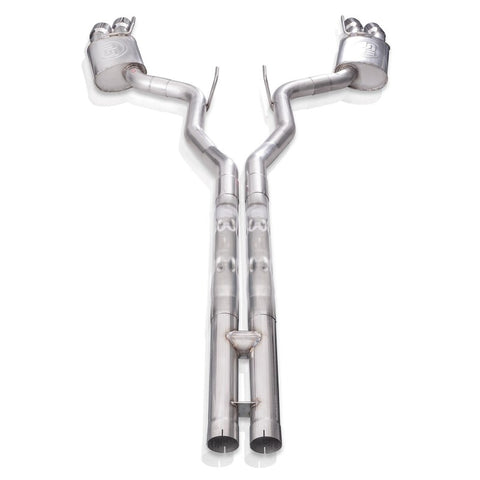 Stainless Works 18+ Ford Mustang GT 3in Legend 304SS Catback w/ H-Pipe Quad Polished Tips (No Valve) - M18CBHPCL