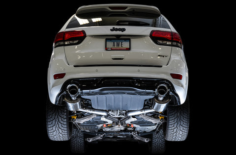 AWE Tuning 2020 Jeep Grand Cherokee SRT Track Edition Exhaust - Chrome Silver Tips - 3020-32061