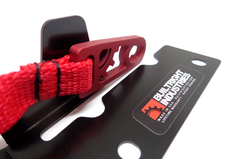 BuiltRight Industries 09-20 Ford F-150/Raptor (09-14 SuperCrew Only) Rear Seat Release - Red Strap - 100113