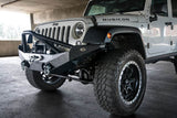 DV8 Offroad 07-18 Jeep Wrangler JK/JL FS-10 Full Length Steel Front Bumper w/ Skid Plate - FBSHTB-10