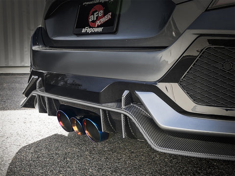 aFe Takeda 3in 304 SS Cat-Back Exhaust w/ Blue Flame Tips 2017+ Honda Civic Type R I4 2.0L (t) - 49-36616-L