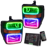 Oracle 08-10 Ford F250/350 LED HL - Black - ColorSHIFT w/ 2.0 Controller - 7190-333